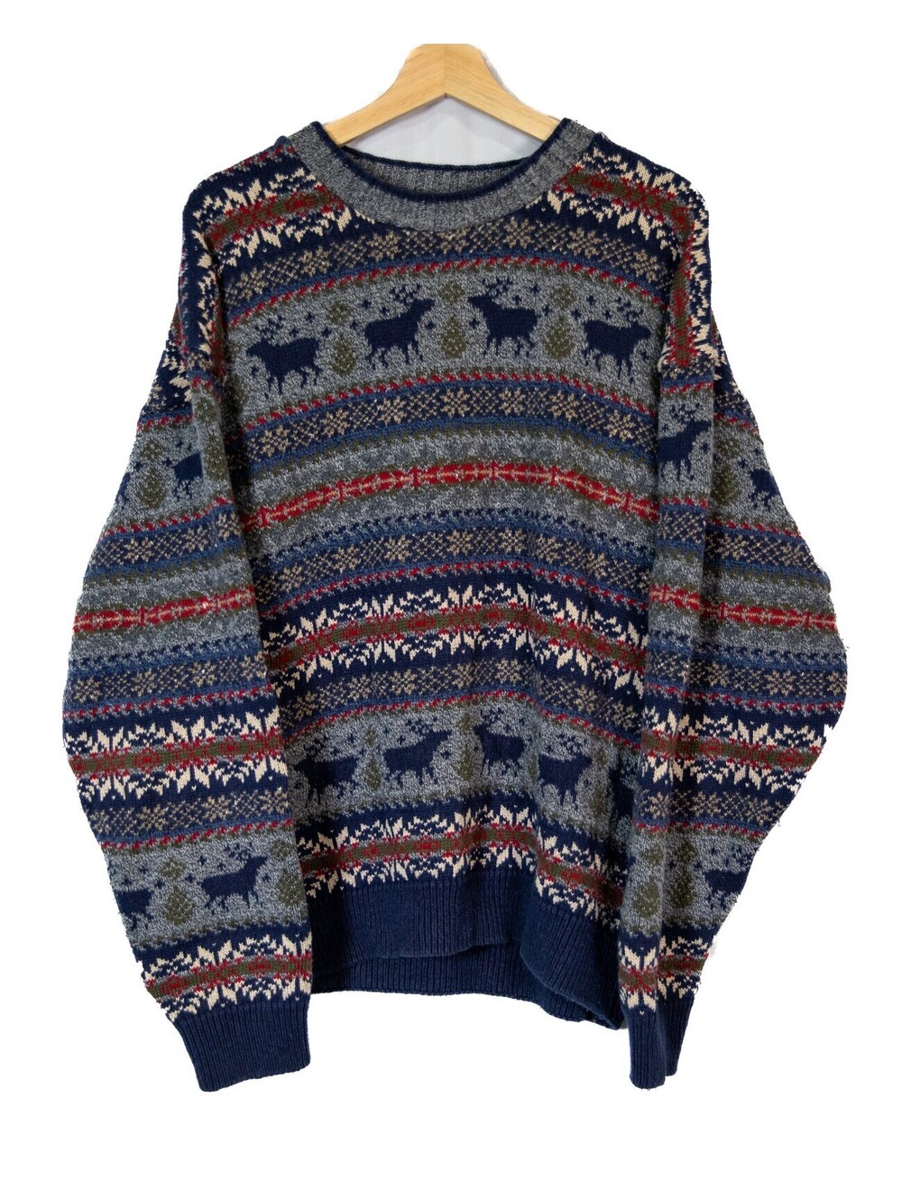 Northern Elements Vintage 90s Crewneck Sweater Moose all over print - Men's XL